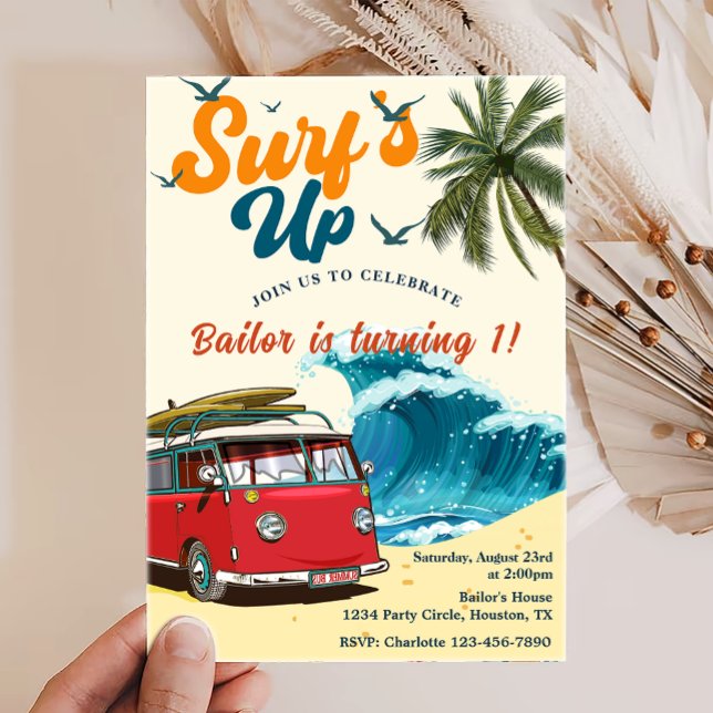 Surfs Up Sun Shine Beach Birthday Invitation (Creator Uploaded)