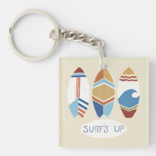 Surf's Up! Surfboards Keychain
