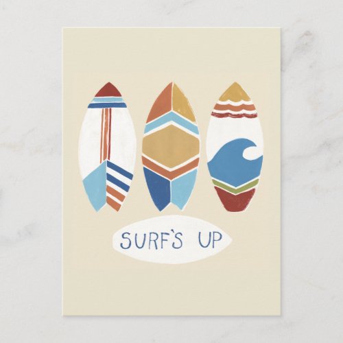 Surfs Up Surfboards Postcard