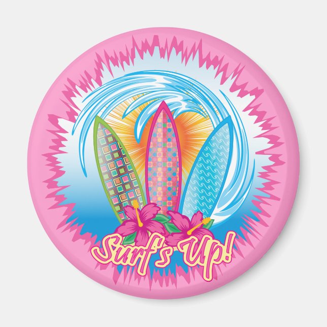 Surf's Up - Surfer Girl Magnet (Front)