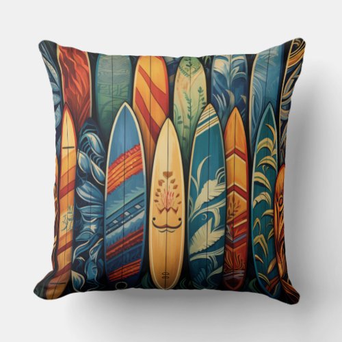 Surfs Up  Throw Pillow