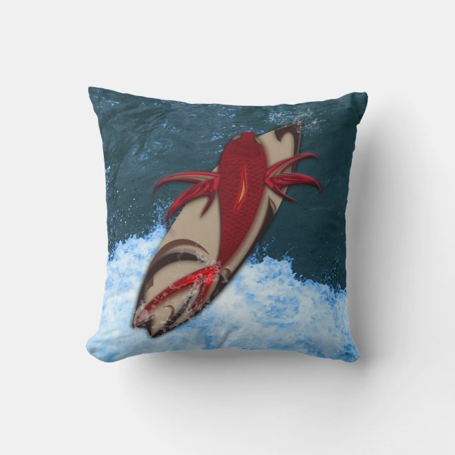 Surf's Up Throw Pillow (Front)