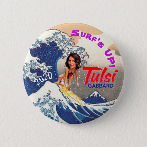 Surfs Up Tulsi 2020 Button