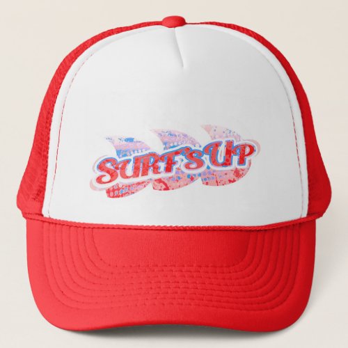 Surfs Up two tone hat blue red  white