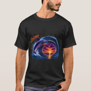 Surfshade Dolphin Sunset Wave Shirt Tropical Coa