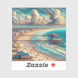 Surfside Beach South Carolina 3 Inch Vinyl Sticker