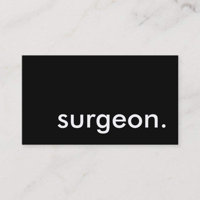 surgeon. business card (Front)