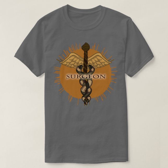 Surgeon Caduceus T-Shirt (Design Front)