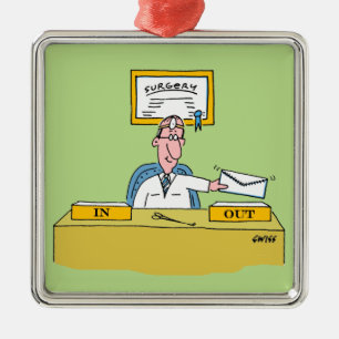 Surgeon Cartoon Funny Christmas Tree Ornament