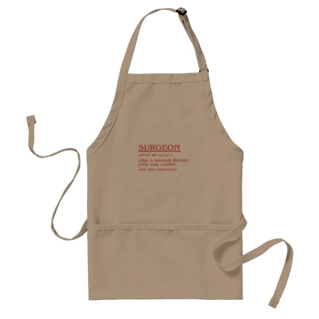 Surgeon Definition Surgery Medical Doctor Neurolog Adult Apron (Front)