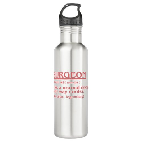 Surgeon Definition Surgery Medical Doctor Neurolog Stainless Steel Water Bottle