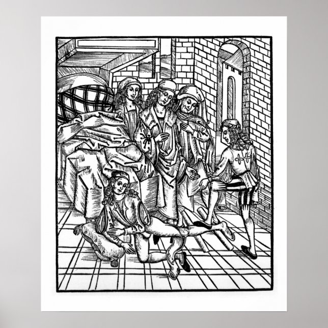 Surgeon directs as an assistant breaks and resets poster (Front)