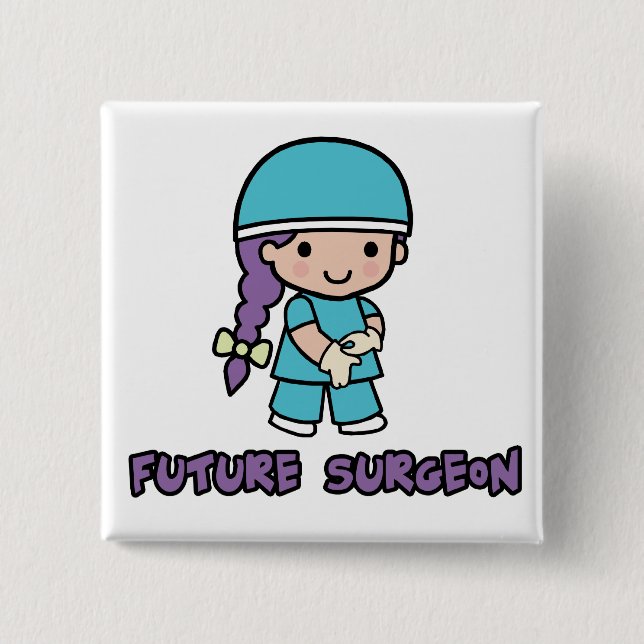 Surgeon (girl) pinback button (Front)
