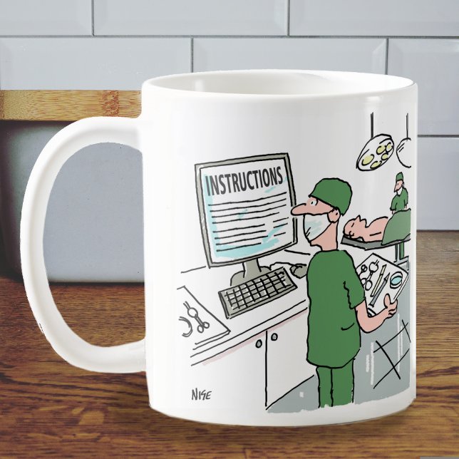 Surgeon Looks at Instructions before Operation Coffee Mug (Creator Uploaded)