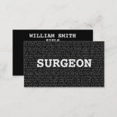 Surgeon Medical Words Business Card (Front/Back)