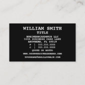 Surgeon Medical Words Business Card (Back)
