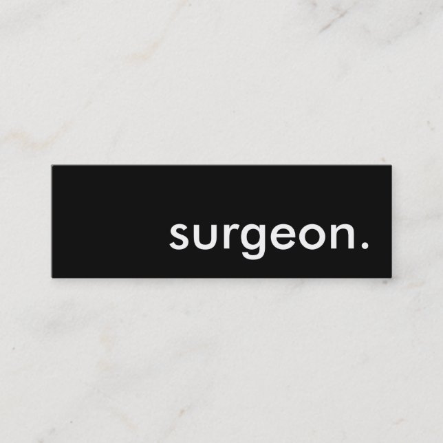 surgeon. mini business card (Front)