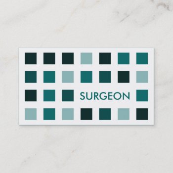 Surgeon (mod Squares) Business Card by asyrum at Zazzle