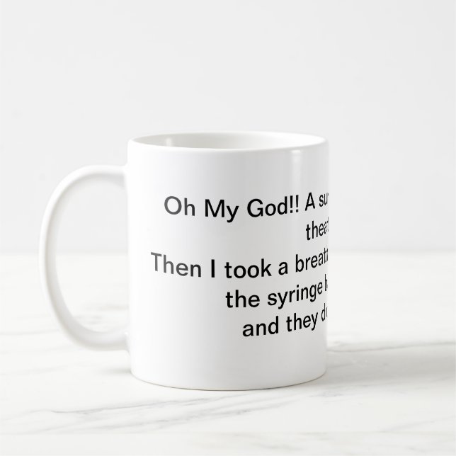 Surgeon nearly died mug (Left)