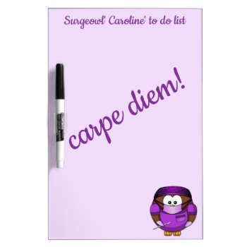 Surgeon Owl Girl Dry Erase Board by just_owls at Zazzle