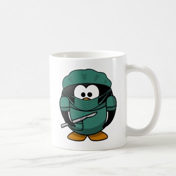 Surgeon Penguin Cartoon Coffee Mug by ZooCute at Zazzle