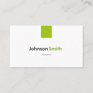 Surgeon - Simple Mint Green Business Card