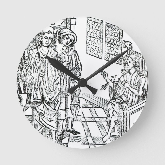 Surgeon visits a man with arrow wounds, from 'Das Round Clock (Front)