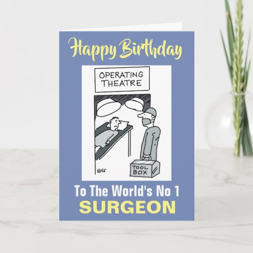 Surgeon with Toolbox _ Happy Birthday Card