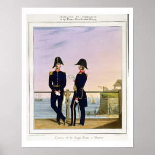Surgeons, plate 6 from 'Costume of the Royal Navy Poster