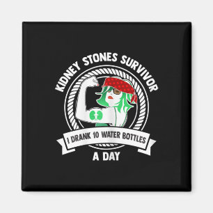 Surgery Gift - Flexing Woman Kidney Stones Survivo Magnet