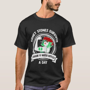 Surgery Gift - Flexing Woman Kidney Stones Survivo T-Shirt