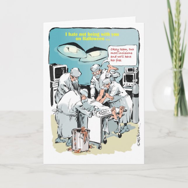 Surgery missing you Halloween card (Front)
