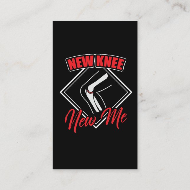 Surgery Recover Quote Knee Operation Get Well Gift Business Card (Front)