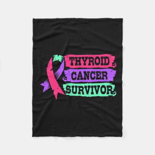 Surgery Recovery For Women Thyroid Cancer Survivor Fleece Blanket