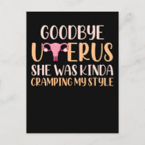Surgery Uterus Removal Hysterectomy Recovery Postcard