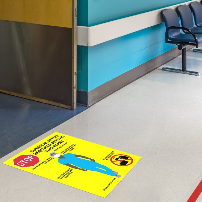Surgical Attire Beyond This Point Floor Decals (Creator Uploaded)