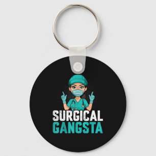 Surgical Gangsta Surgical Tech Technologist Scrub  Keychain