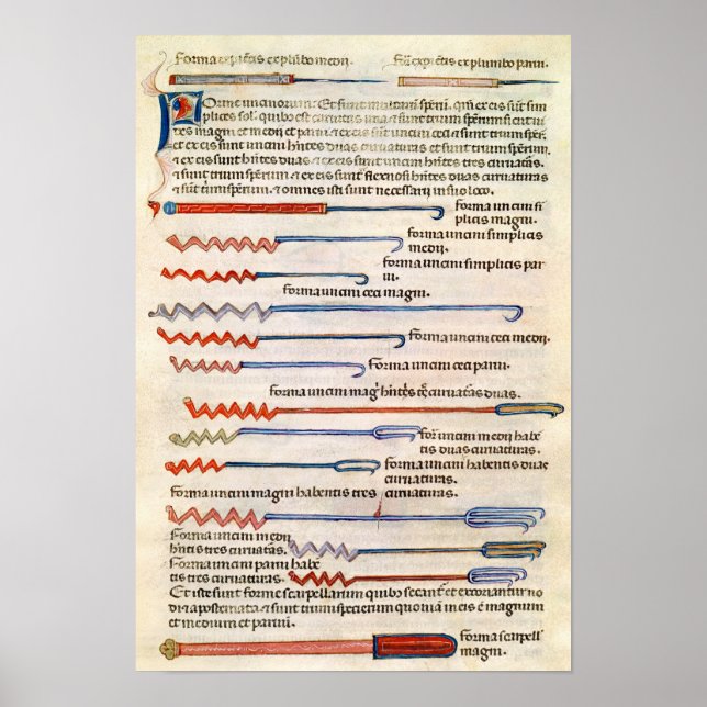 Surgical instruments from a treatise poster (Front)
