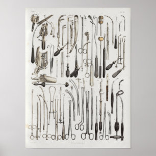 Surgical Medical Instruments Vintage Anatomy Print