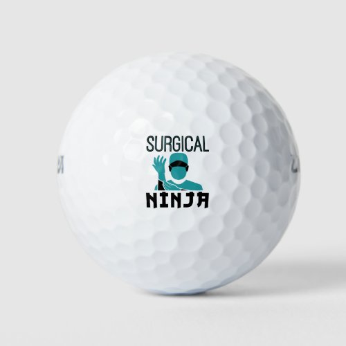 Surgical Ninja Scrub Tech Technologist Golf Balls