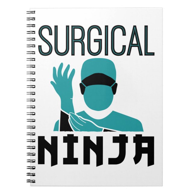 Surgical Ninja Scrub Tech Technologist Notebook (Front)