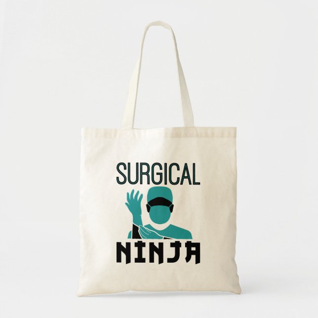 Surgical Ninja Scrub Tech Technologist Tote Bag (Front)