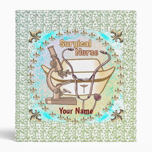 Surgical Nurse Collage custom name  binder