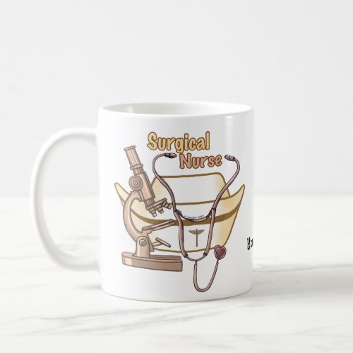 Surgical Nurse collage custom name mug