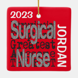 Surgical Nurse Extraordinaire CUSTOM Ceramic Ornament