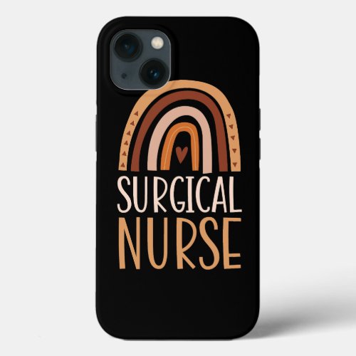 Surgical Nurse Nursing School Trendy Bohemian Rain iPhone 13 Case