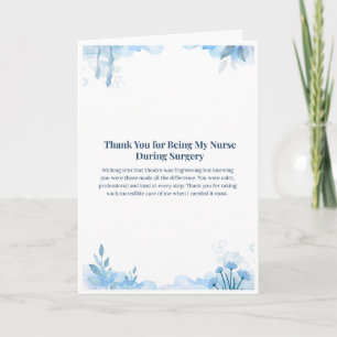 Surgical Nurse Thank You Card
