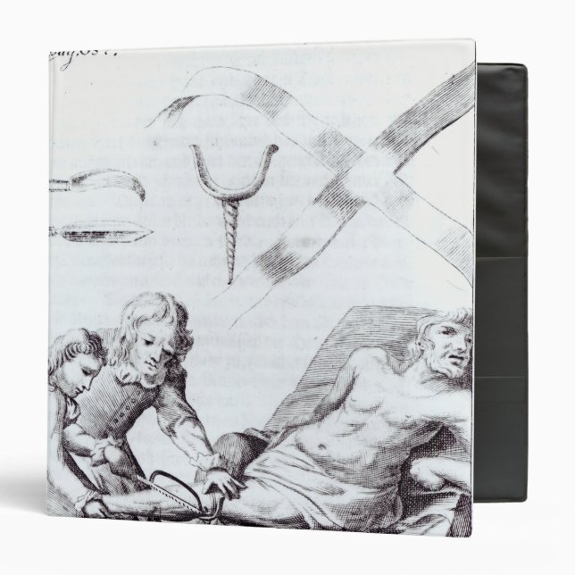 Surgical operation to amputate a leg 3 ring binder (Front/Inside)