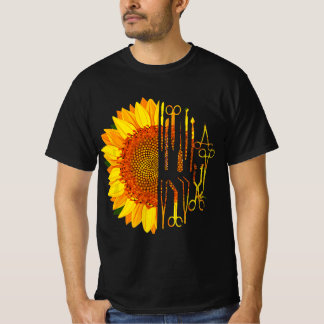 Surgical Scrub Tech Surgeon Sunflower Surgery Inte T-Shirt