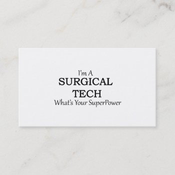 Surgical Tech Business Card by medical_gifts at Zazzle